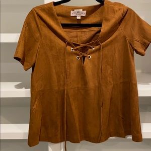 Women’s faux suede top